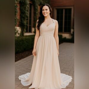 Chic Cream Wedding Dress